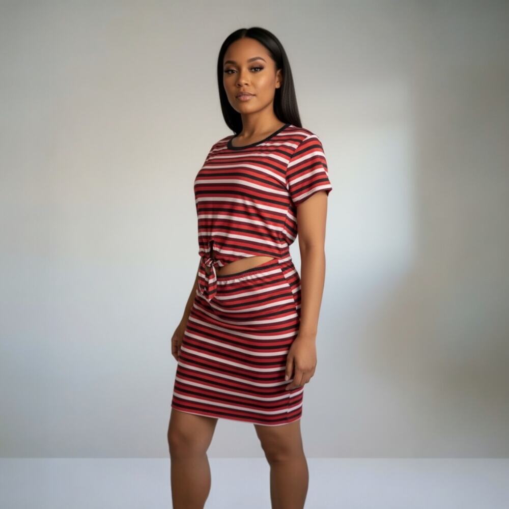 NOBO Multicolor Striped Cutout Mini Dress – XL